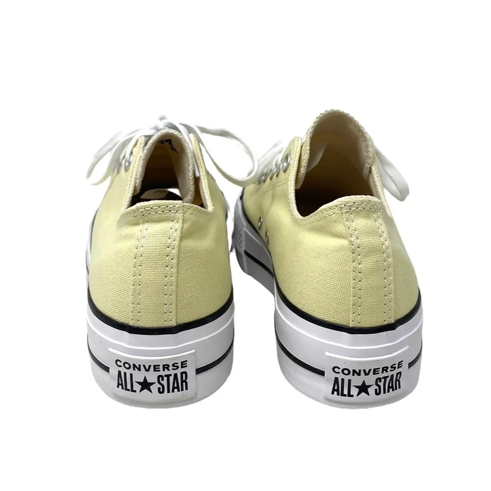 Converse Ctas Lift Ox Platform Sneakers Low Top Shoes Canvas Women Lemon A00560F - Picture 5 of 10